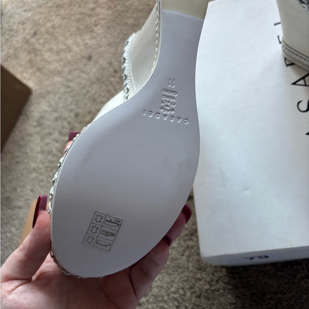 Casadei White Wedge Sandals in great condition! - Picture 11 of 14